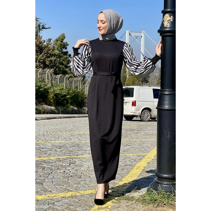 Moda Çizgi Tesettür Elbise