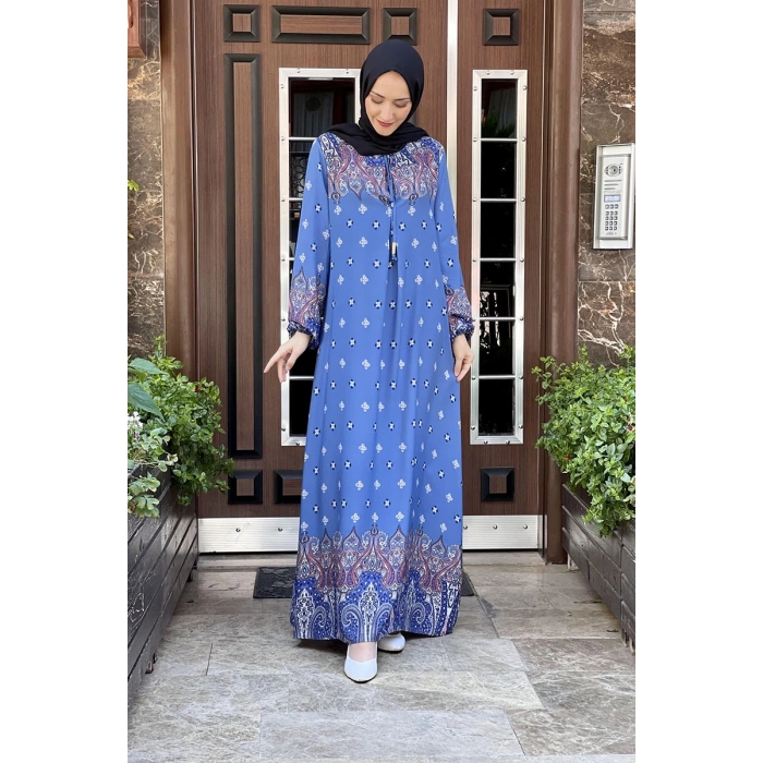 Moda Çizgi Tesettür Elbise