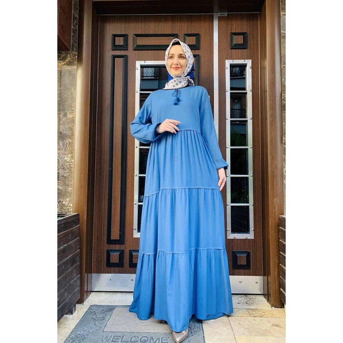 Moda Çizgi Tesettür Elbise