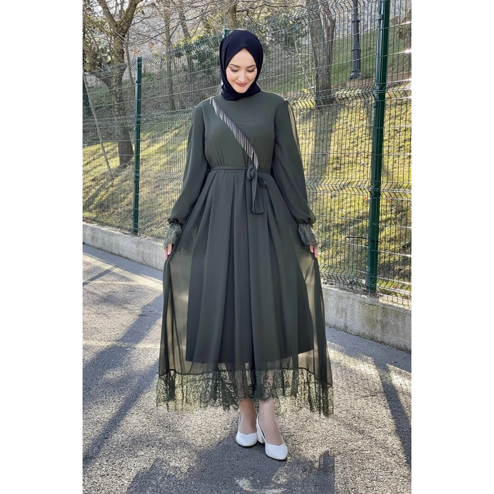 Moda Çizgi Tesettür Elbise