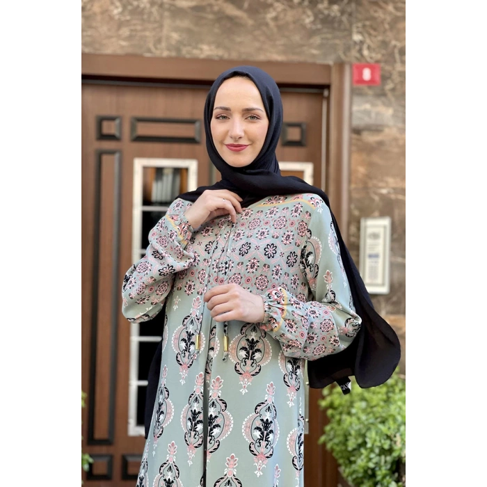 Moda Çizgi Tesettür Elbise