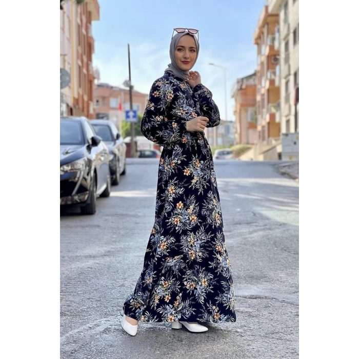 Moda Çizgi Tesettür Elbise