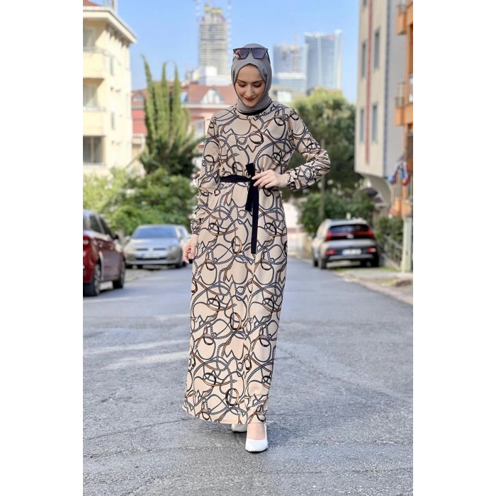 Moda Çizgi Tesettür Elbise