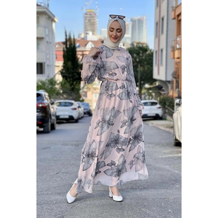 Moda Çizgi Tesettür Elbise