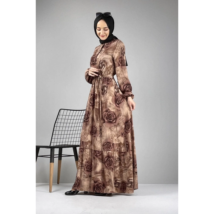 Moda Çizgi Tesettür Elbise