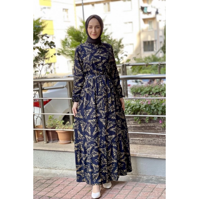 Moda Çizgi Tesettür Elbise