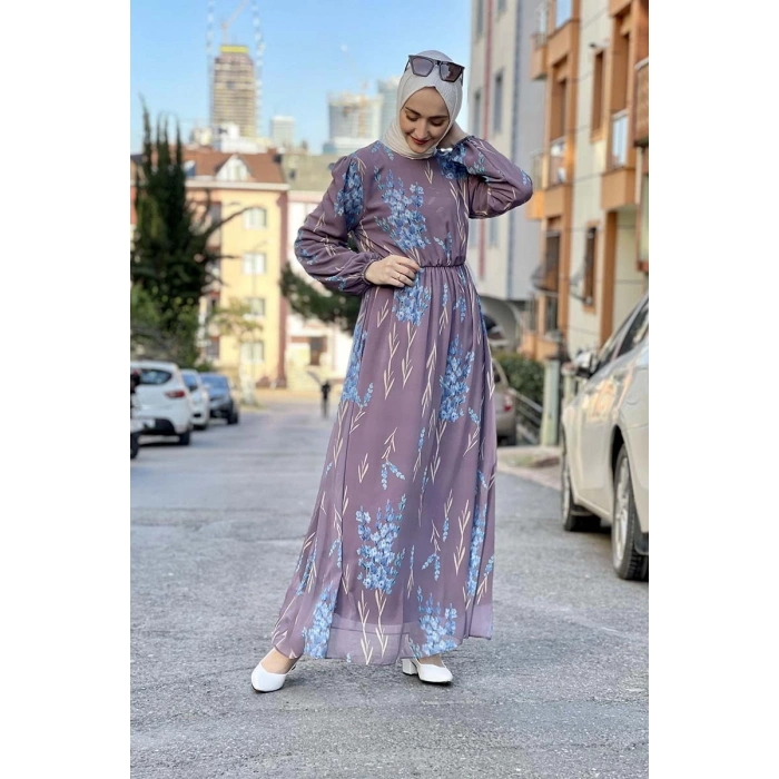 Moda Çizgi Tesettür Elbise
