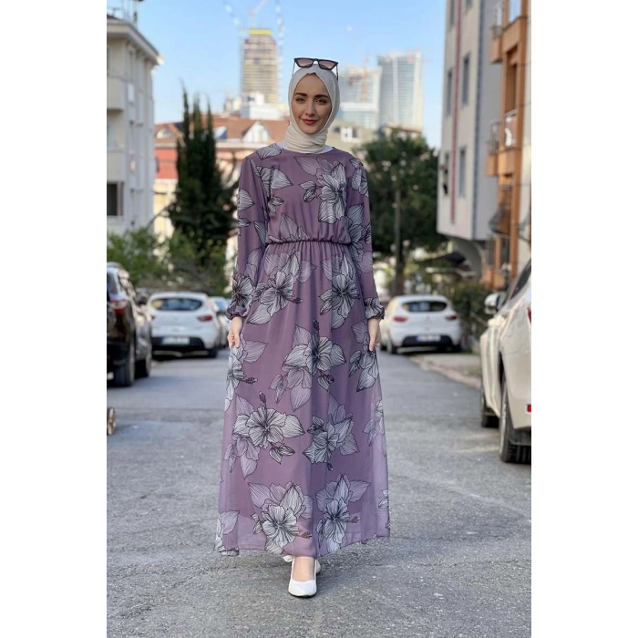 Moda Çizgi Tesettür Elbise