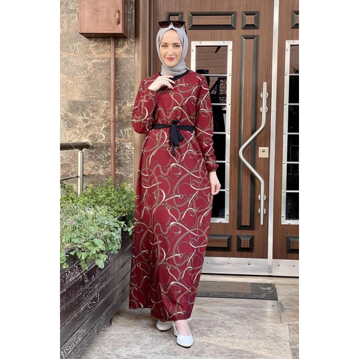 Moda Çizgi Tesettür Elbise