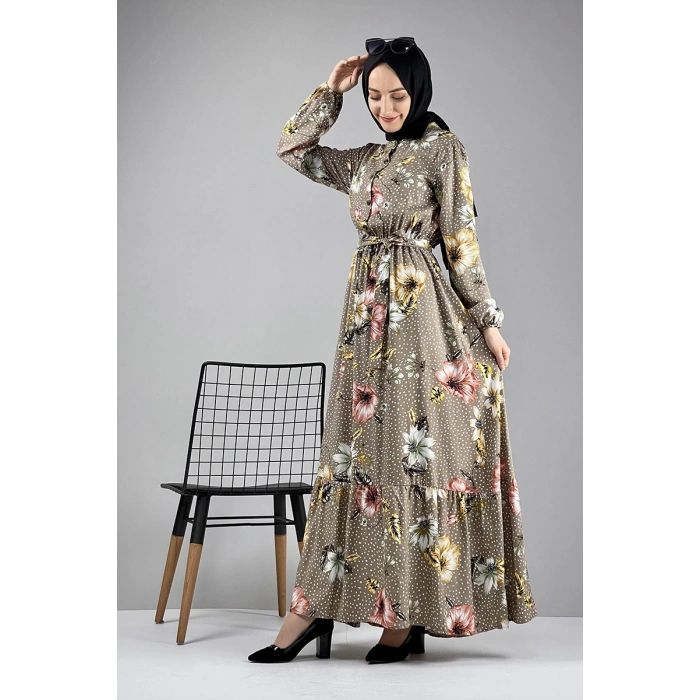 Moda Çizgi Tesettür Elbise