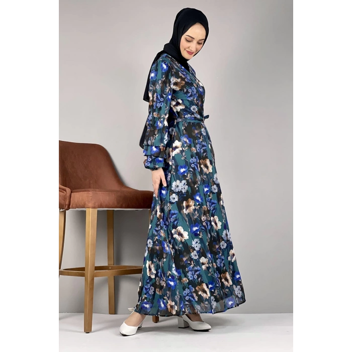 Moda Çizgi Tesettür Elbise