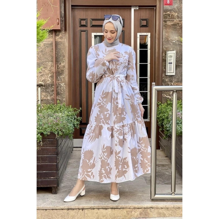 Moda Çizgi Tesettür Elbise