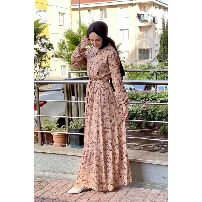 Moda Çizgi Tesettür Elbise