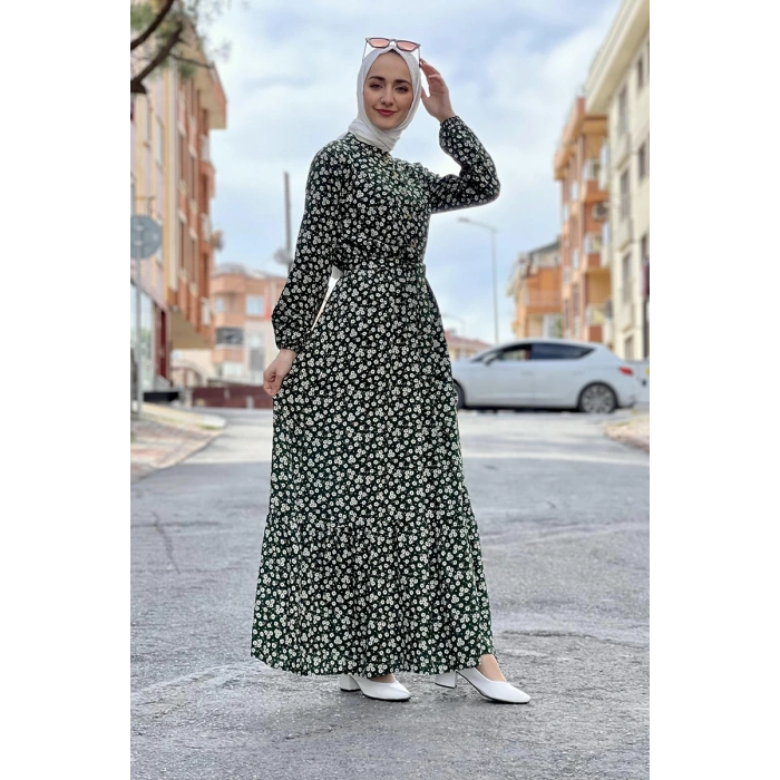 Moda Çizgi Tesettür Elbise