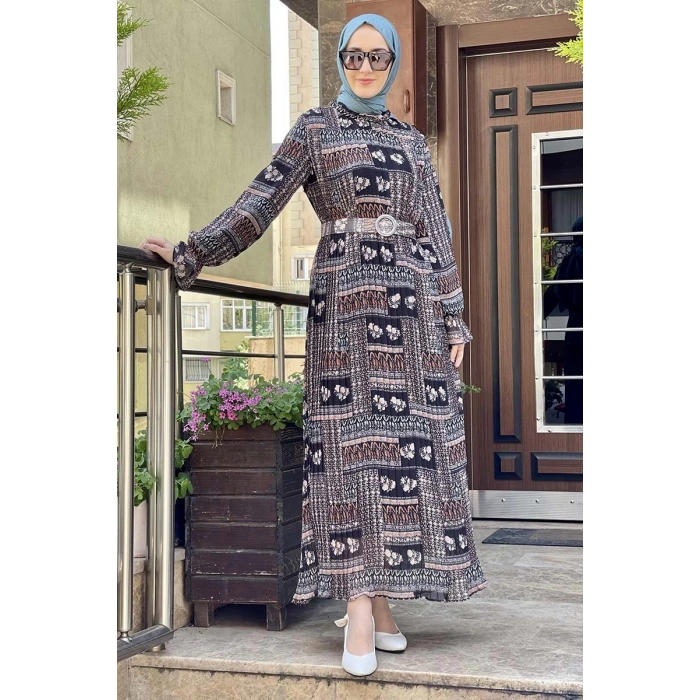 Moda Çizgi Tesettür Elbise