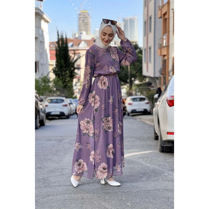 Moda Çizgi Tesettür Elbise