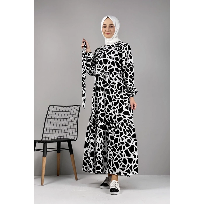 Moda Çizgi Tesettür Elbise