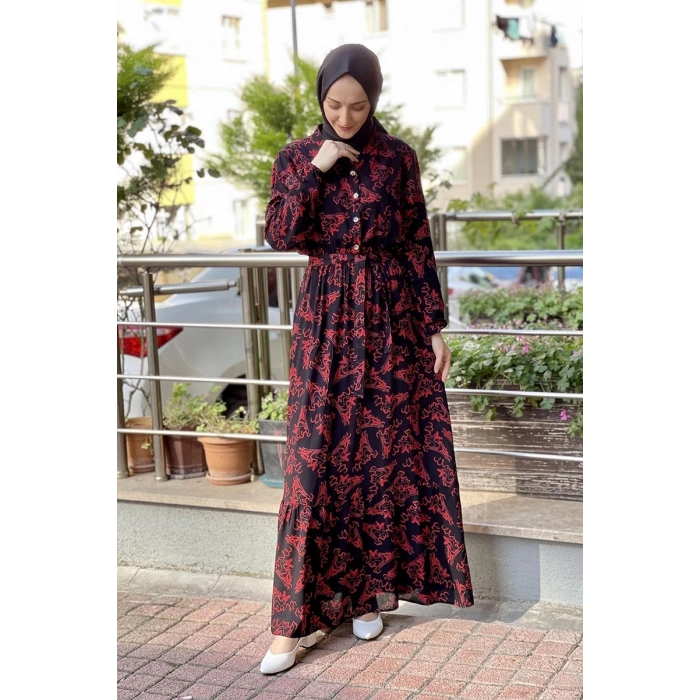 Moda Çizgi Tesettür Elbise