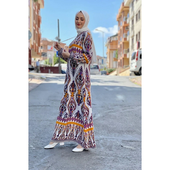 Moda Çizgi Tesettür Elbise