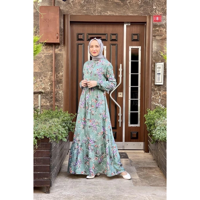 Moda Çizgi Tesettür Elbise