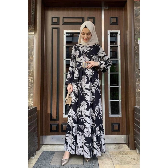 Moda Çizgi Tesettür Elbise