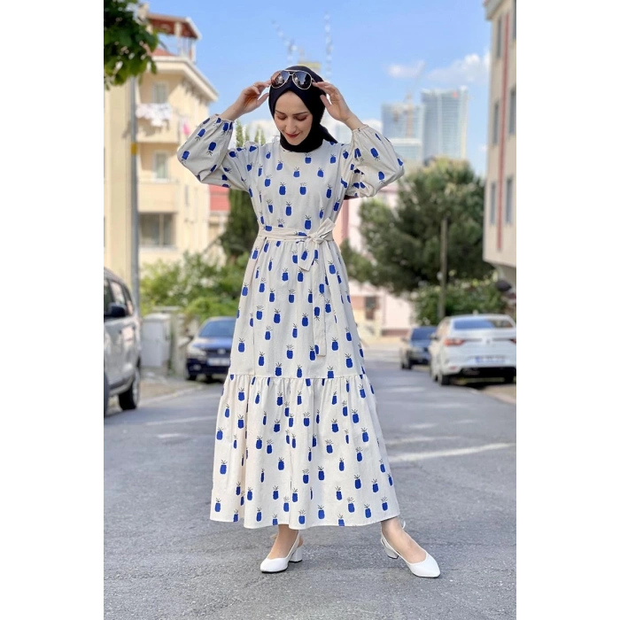 Moda Çizgi Tesettür Elbise