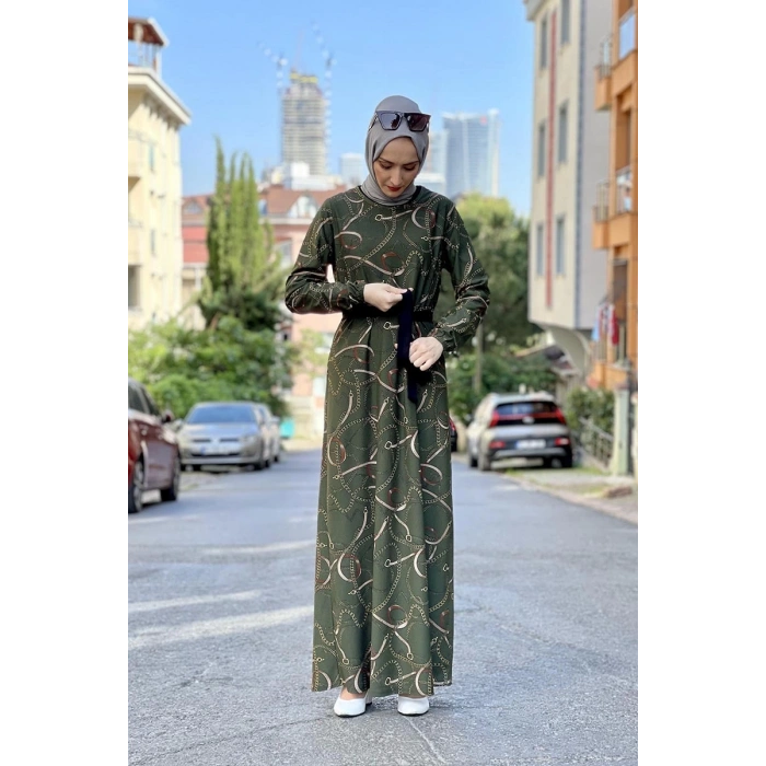 Moda Çizgi Tesettür Elbise