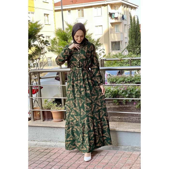 Moda Çizgi Tesettür Elbise