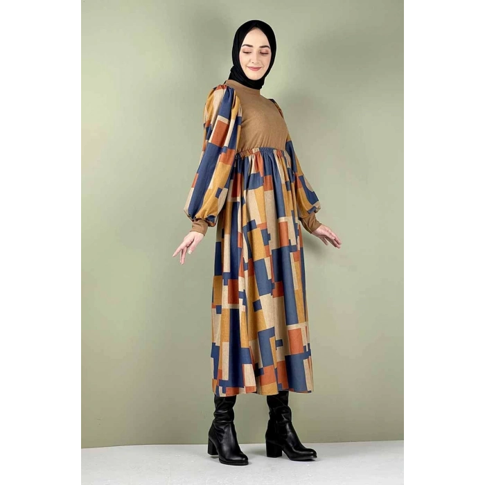 Moda Çizgi Tesettür Elbise