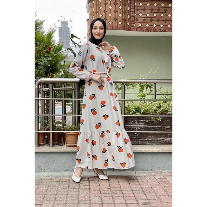 Moda Çizgi Tesettür Elbise