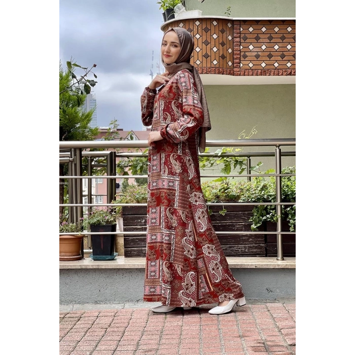 Moda Çizgi Tesettür Elbise