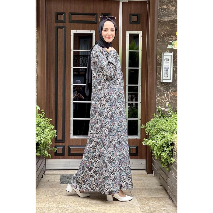 Moda Çizgi Tesettür Elbise