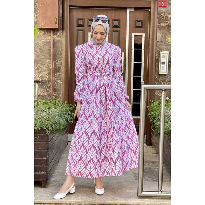 Moda Çizgi Tesettür Elbise