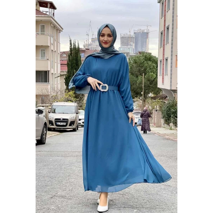 Moda Çizgi Tesettür Elbise