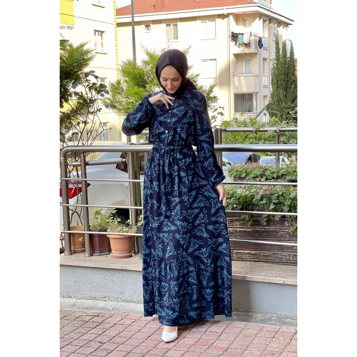 Moda Çizgi Tesettür Elbise