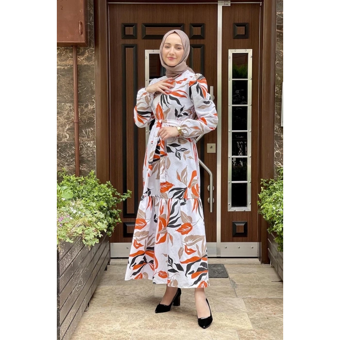 Moda Çizgi Tesettür Elbise