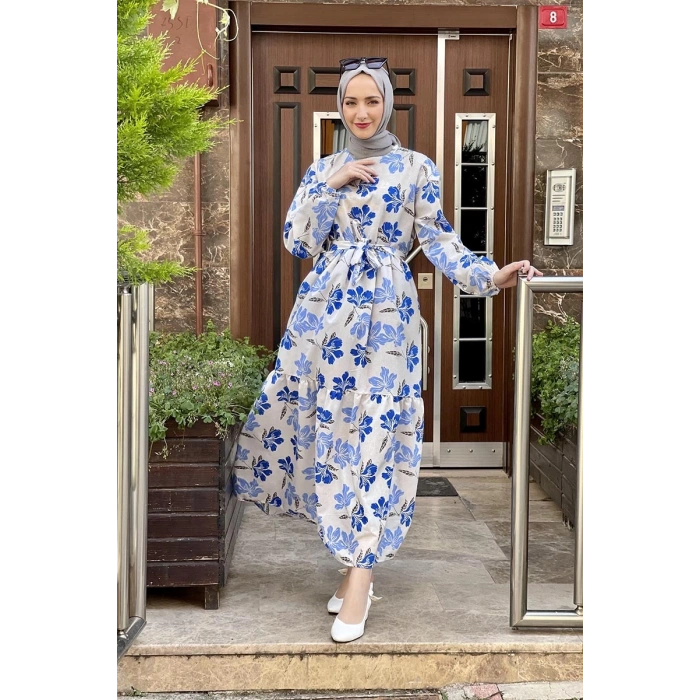 Moda Çizgi Tesettür Elbise