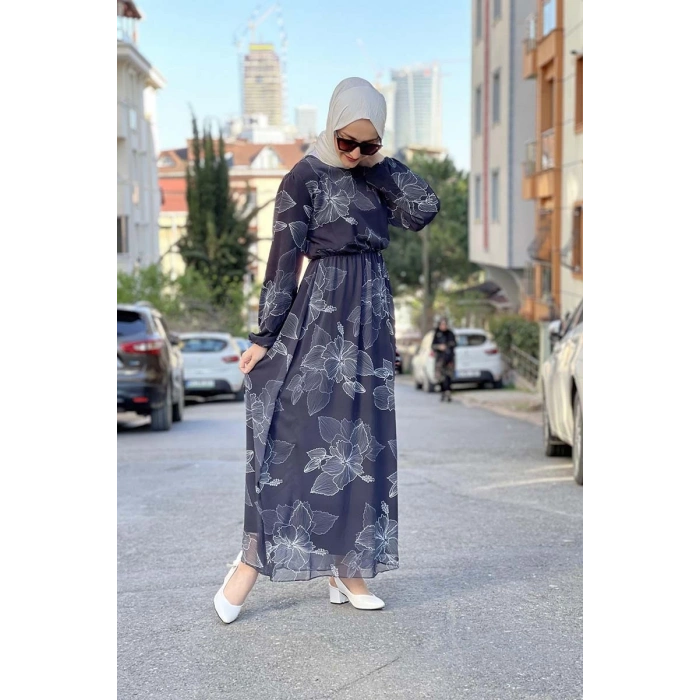 Moda Çizgi Tesettür Elbise