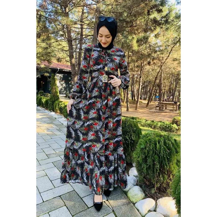 Moda Çizgi Tesettür Elbise