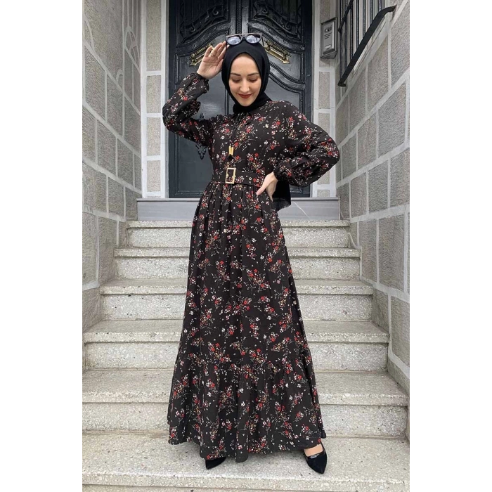 Moda Çizgi Tesettür Elbise