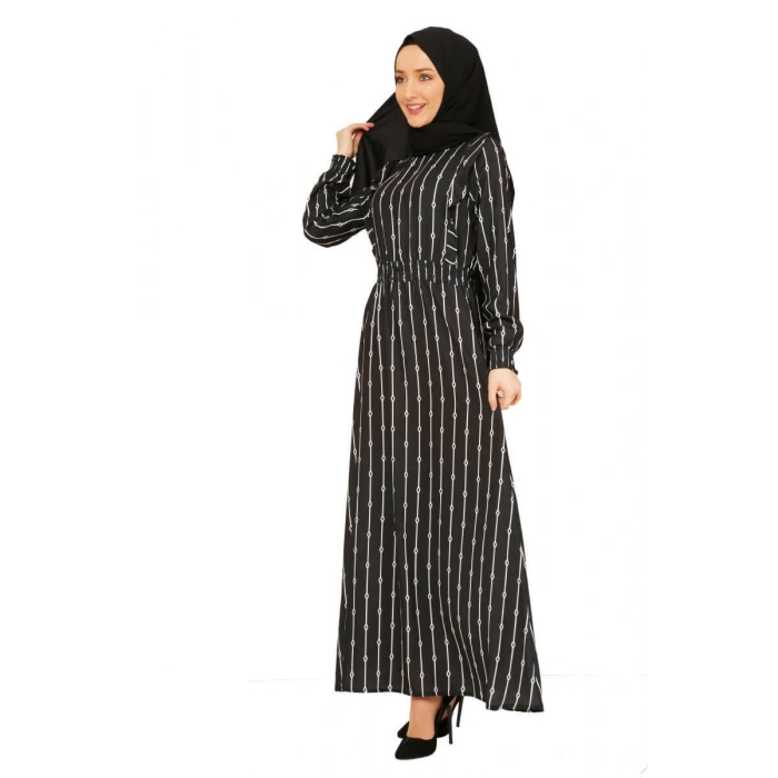Moda Çizgi Tesettür Elbise