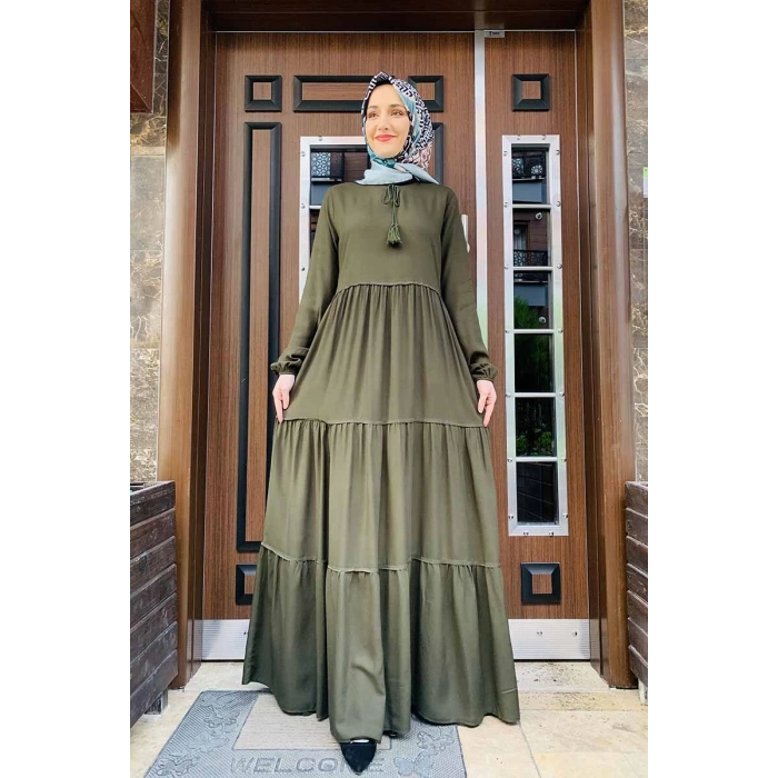 Moda Çizgi Tesettür Elbise