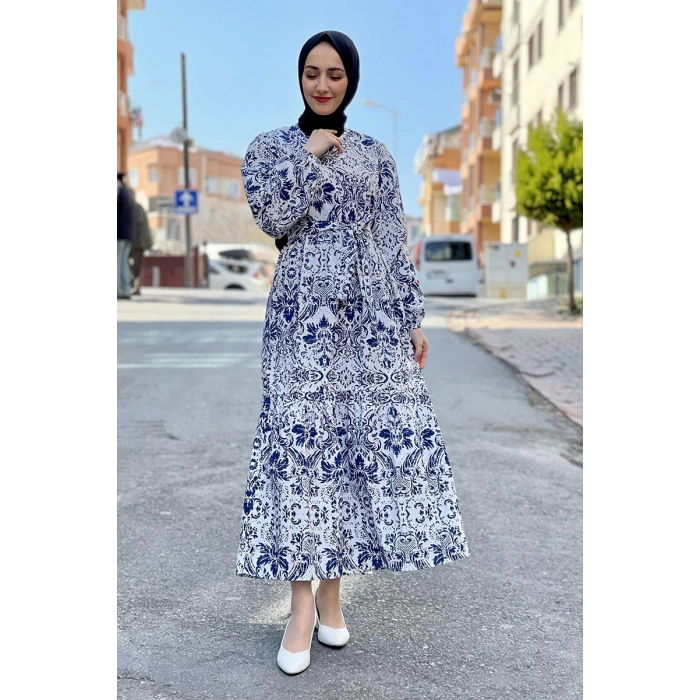 Moda Çizgi Tesettür Elbise