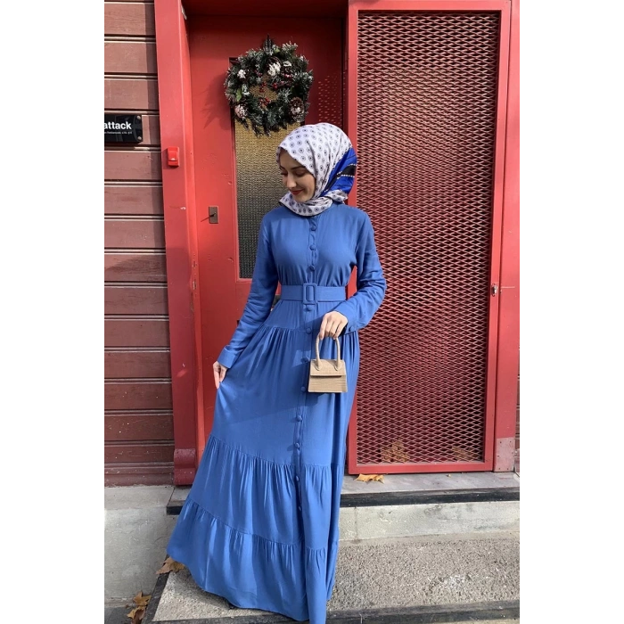 Moda Çizgi Tesettür Elbise