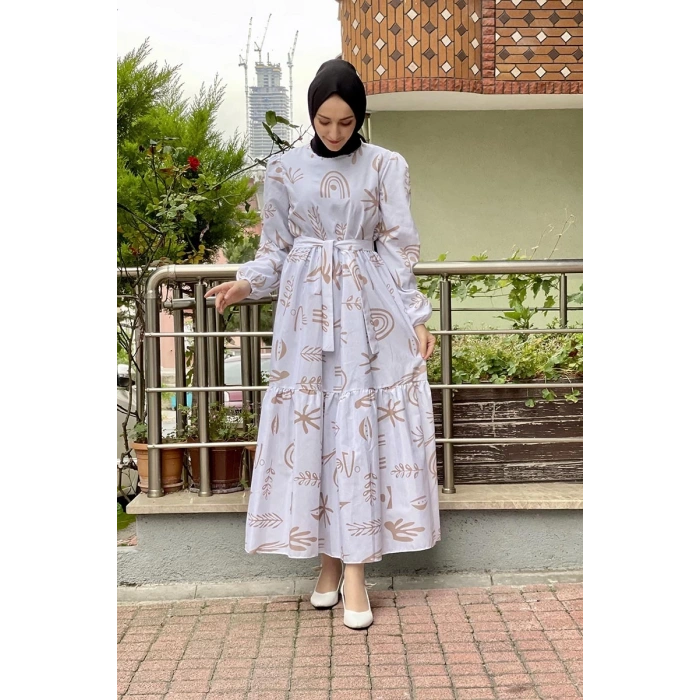 Moda Çizgi Tesettür Elbise