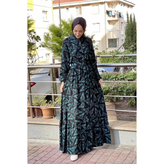 Moda Çizgi Tesettür Elbise