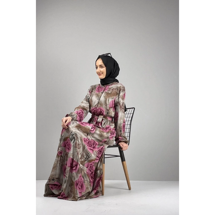 Moda Çizgi Tesettür Elbise