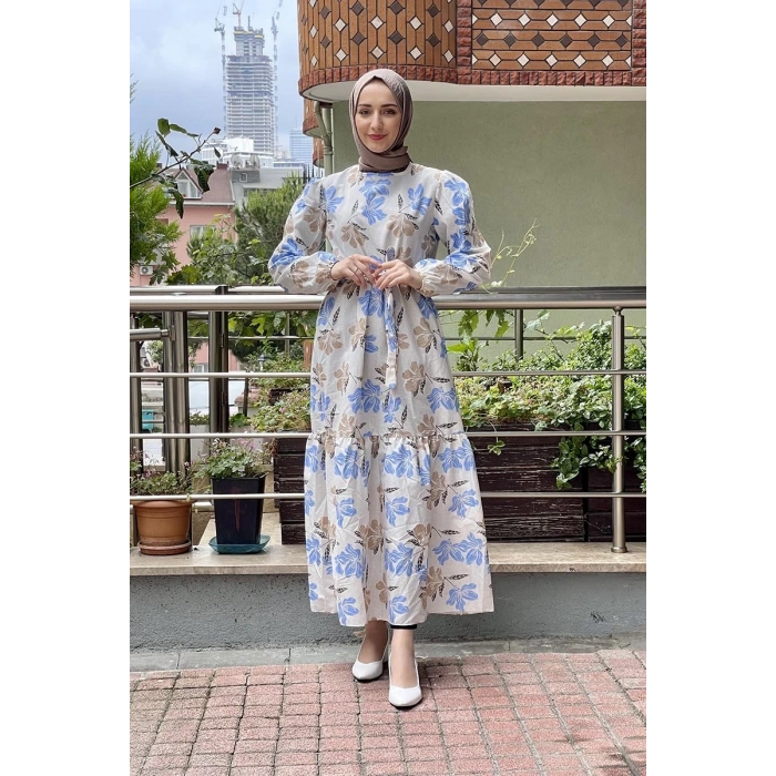 Moda Çizgi Tesettür Elbise