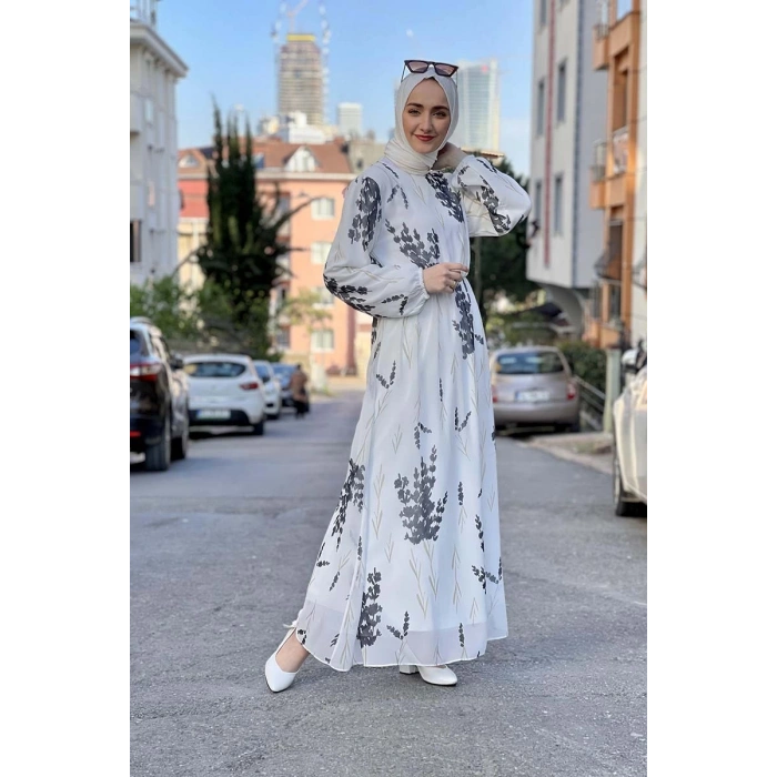 Moda Çizgi Tesettür Elbise