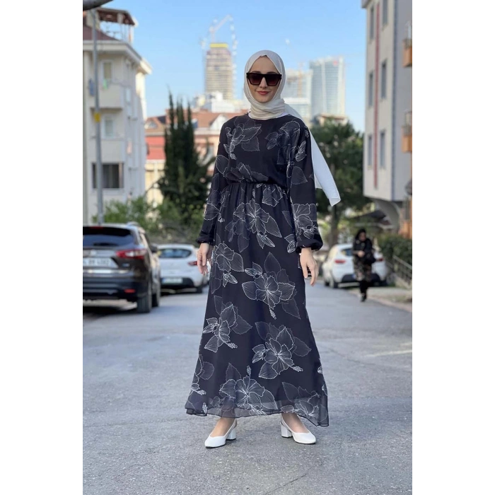 Moda Çizgi Tesettür Elbise